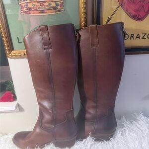Sofft Brown Leather Knee-High Boots